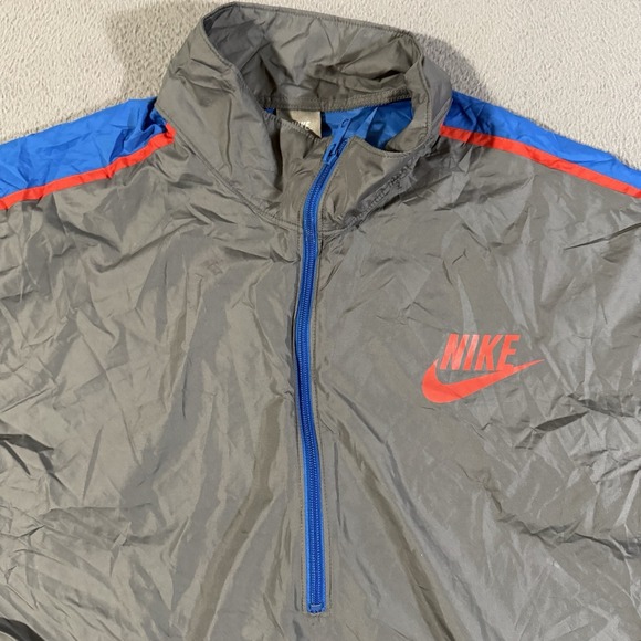 VTG Nike 1/4 Zip Anorak Windbreaker Grey Pullover Jacket Swoosh Men's Size XXL - Picture 3 of 7